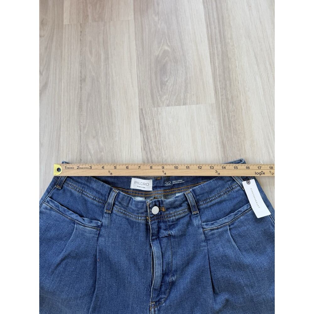 NWT Anthropologie Pilcro Pleated Palazzo Wide Leg Jeans Size 32 - Picture 8 of 10